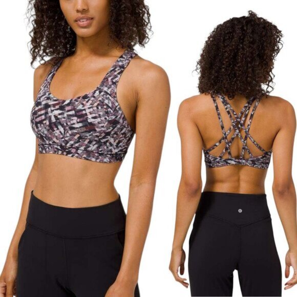 Lululemon Free To Be Serene Bra C/D Cup In Kaleidoscopic Pink Multi Size 4 - Picture 1 of 7